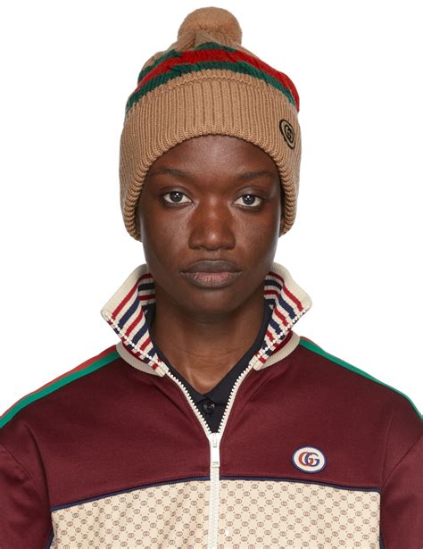 gucci beanie tan|gucci beanie hat women.